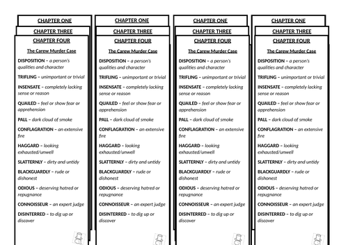 Jekyll and Hyde Vocab bookmarks