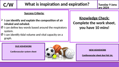 Inspiration/Expiration and Lung Volumes Lesson