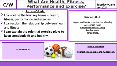 Health, Fitness and the Role of Exercise Lesson