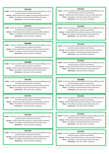 Skill Related Components Lesson