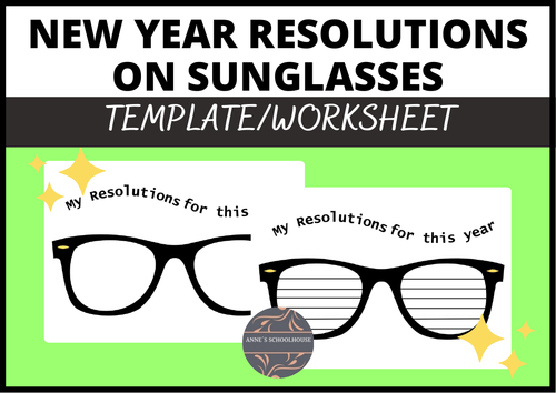 New Year Resolutions on Sunglasses - New Year - Vision - Goals - Envisioning