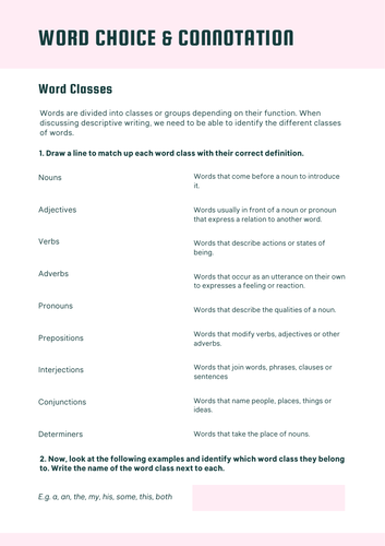 10 Figure Language Starter Activity Worksheets