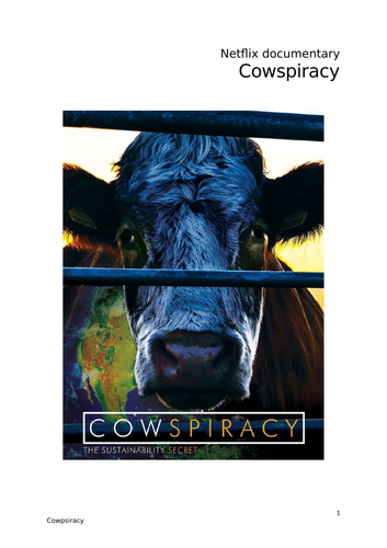 worksheets documentary Cowspiracy