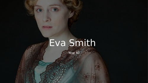 Eva Smith - Character Analysis - An Inspector Calls