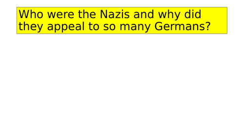Who were the Nazis and what did they believe?