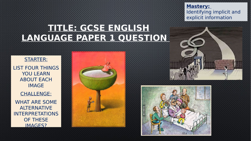 GCSE English Language Paper 1 LESSONS