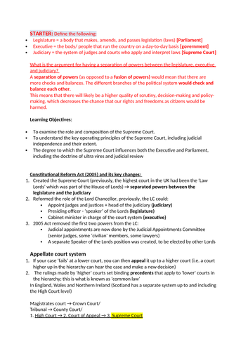 Composition of clearance supreme court