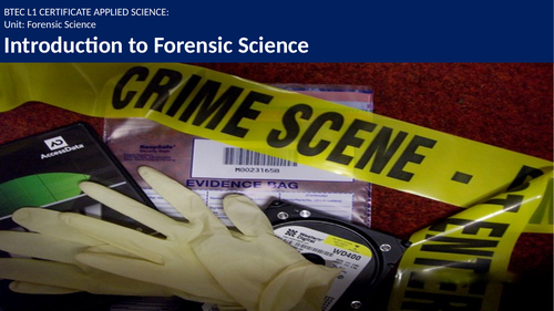 Introduction to Forensic Science