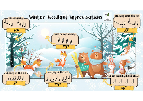 Winter Woodland Improvisations (includes rhythm, articulation and dynamics prompts).