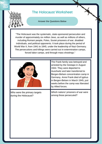 History Worksheet: The Holocaust | Teaching Resources