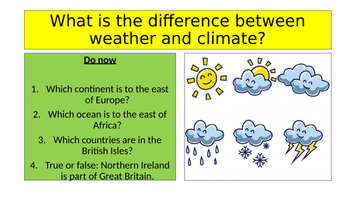 What is the difference between weather and climate?