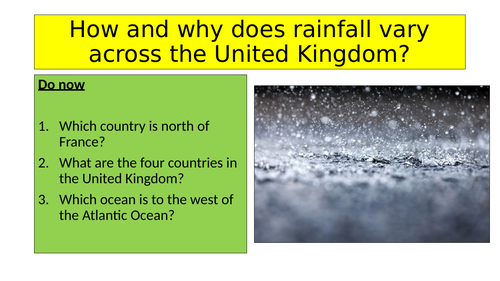 How and why does rainfall vary across the United Kingdom?