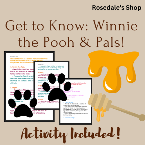 Winnie the Pooh and Friends Reading & Activity for Winnie the Pooh Day