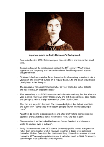 Emily Dickenson Notes