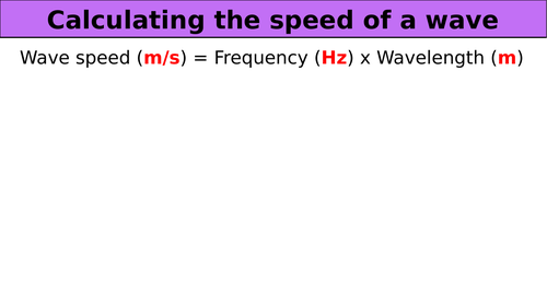 Calculating wave speed