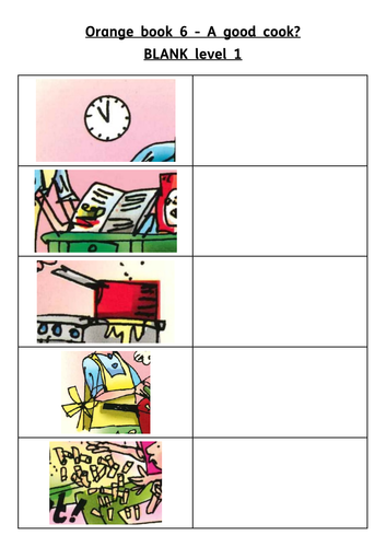 RWI Set 4 (Orange) Book 6 - A good cook? resources