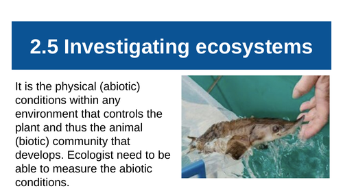 ESS 2.5 Investigating ecosystems