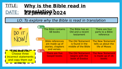 7.2 Prophecy & Promise: Bible read in Translation