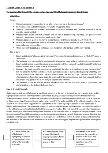 Macbeth I-We-You Modelled Response - Deceit
