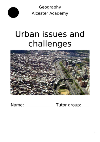 Urban Environments paper 2 AQA GCSE Geography booklets