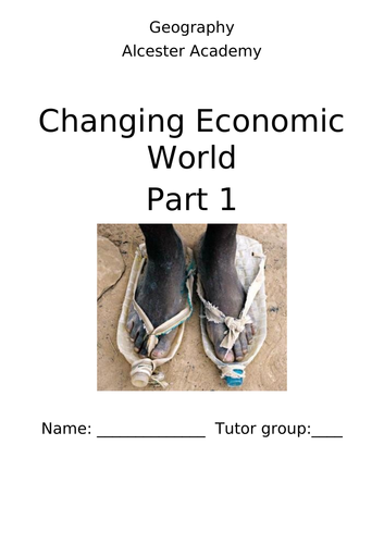 Booklet for teaching Paper 2 GCSE Geography Changing Economic World