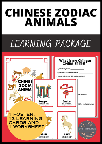 Chinese Zodiac Animals - Learning Package -Chinese New Year - Asian Studies