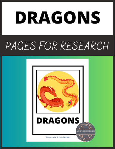 Dragons - Research - Organizer - Notebooking Pages - Collaborative learning