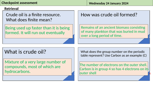 Topic 7 organic chemistry revision grid