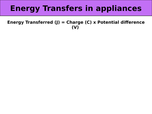 Energy, Charge, potential difference calcualtions