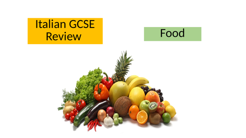 Italian GCSE - Food review