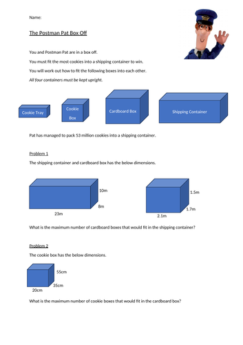 Container Packing - Postman Pat Box Off