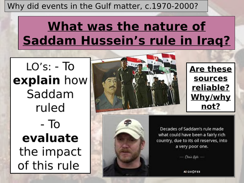 Matters in the Gulf. What was the nature of Saddam Hussein’s rule in Iraq?