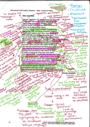 Hide and Seek by Vernon Scannell Annotations