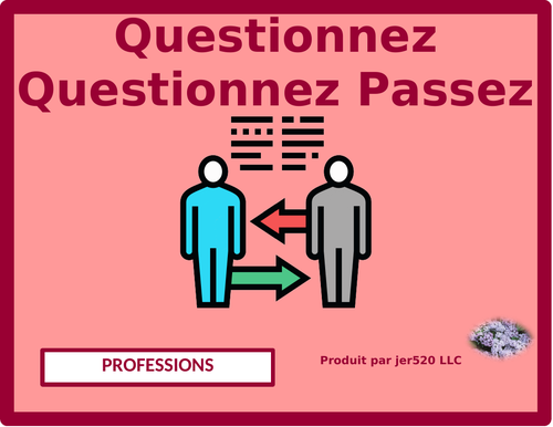 Professions in French Question Question Pass Activity