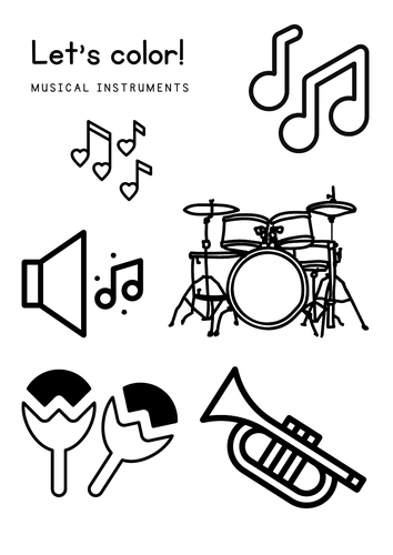 Music Colouring Sheet | Teaching Resources