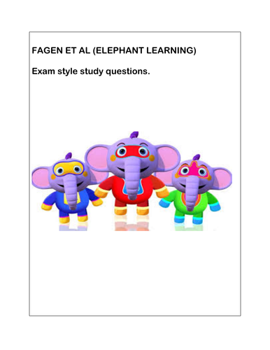 Fagen et al (Elephant learning)