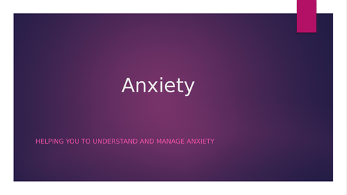 Anxiety power point