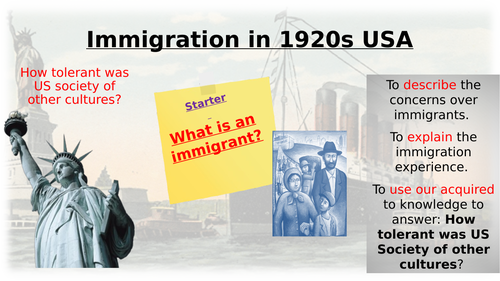Immigration in 1920s USA