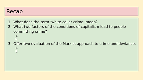 GCSE Sociology: Feminism & Crime