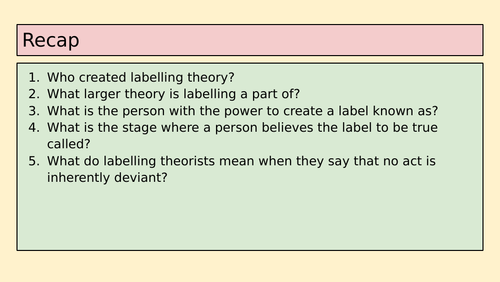 GCSE Sociology: Additional Explanations of Crime