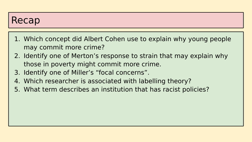 GCSE Sociology: Crime & the Media
