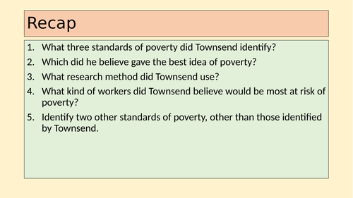GCSE Sociology: Explanations of Poverty