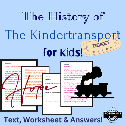A Train of Hope: Kindertransport's Bright Adventure ~ TEXT, Questions & Answers!