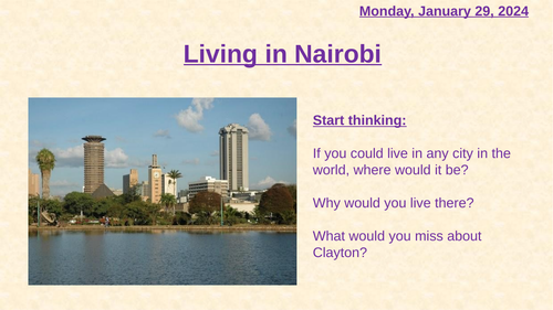 Living in Nairobi