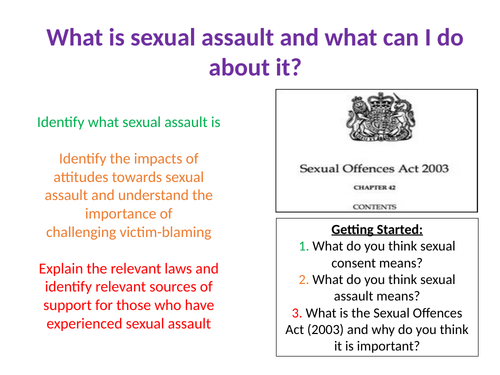 What is sexual assault?