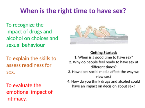 When is the right time to have sex?
