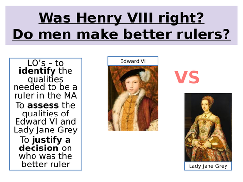 Lady Jane Grey and Edward VI