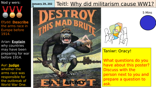 MAIN causes of WW1 - Militarism Lesson 2/4