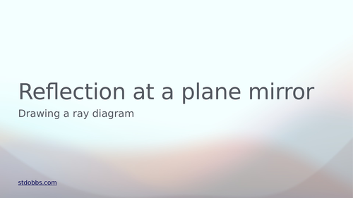 ray diagram for reflection at a plane mirror