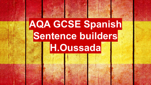 AQA Viva GCSE Sentence Builders